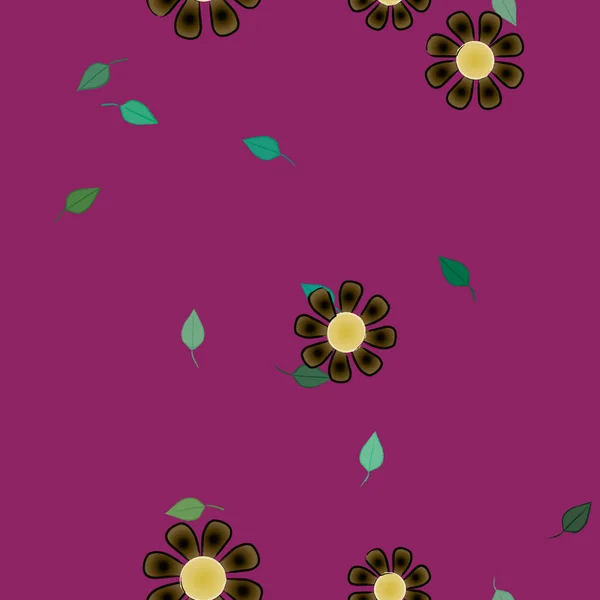 Hermoso Fondo Sin Costura Floral Ilustración Vectores — Vector de stock