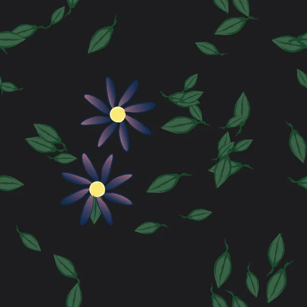 Fundo Sem Costura Floral Bonito Ilustração Vetorial —  Vetores de Stock