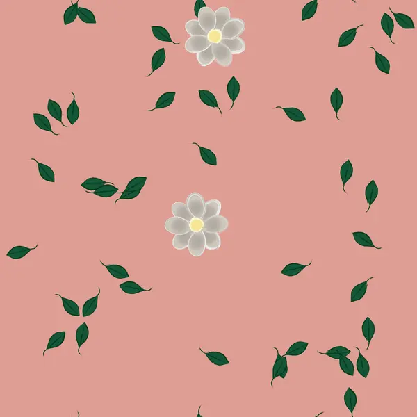 Schöne Florale Nahtlose Hintergrund Vektorillustration Blumen — Stockvektor