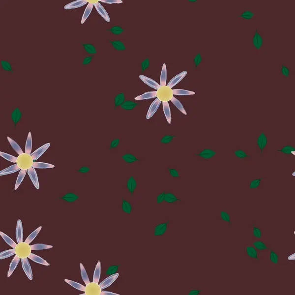 Fundo Sem Costura Floral Bonito Ilustração Vetorial — Vetor de Stock