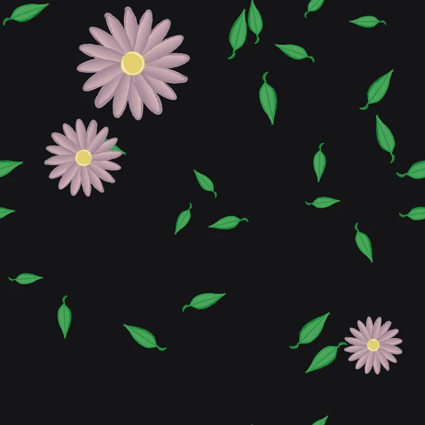 Fundo Sem Costura Floral Bonito Ilustração Vetorial — Vetor de Stock