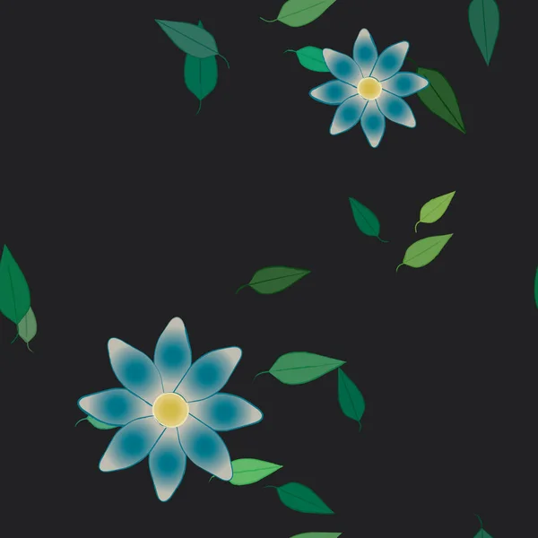 Hermoso Fondo Sin Costura Floral Ilustración Vectores — Vector de stock