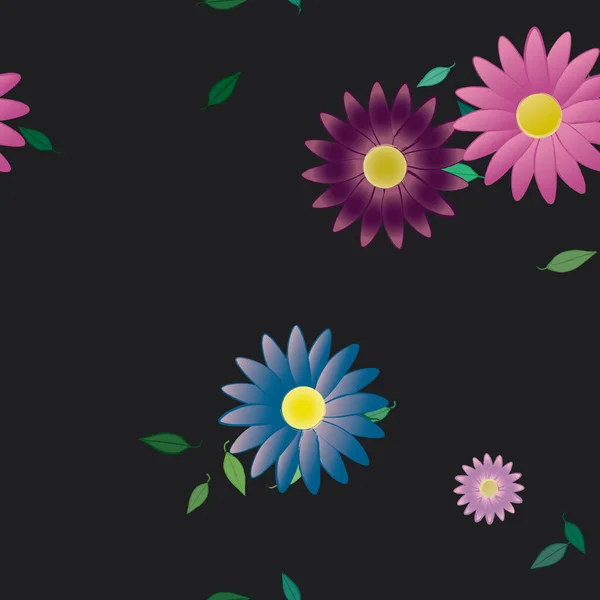 Schöne Florale Nahtlose Hintergrund Vektorillustration — Stockvektor