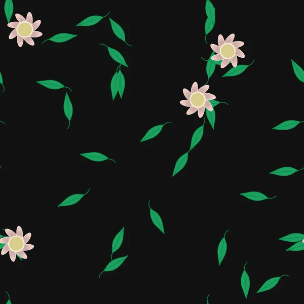 Fundo Sem Costura Floral Bonito Ilustração Vetorial — Vetor de Stock