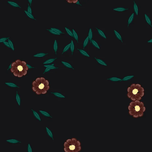 Hermoso Fondo Sin Costura Floral Ilustración Vectores — Vector de stock