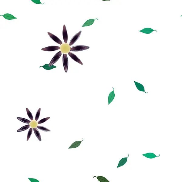 Mooie Bloemen Naadloze Achtergrond Vector Illustratie Bloemen — Stockvector