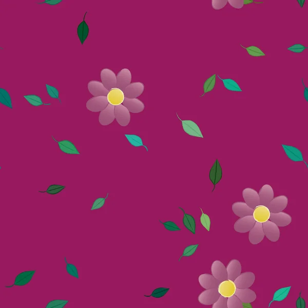 Schöne Florale Nahtlose Hintergrund Vektorillustration — Stockvektor