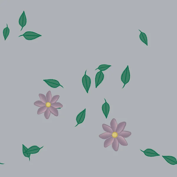 Fundo Sem Costura Floral Bonito Ilustração Vetorial —  Vetores de Stock