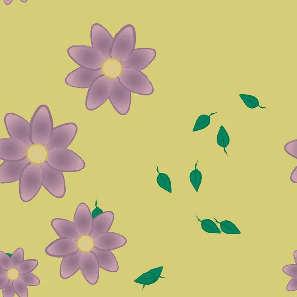 Schöne Florale Nahtlose Hintergrund Vektorillustration — Stockvektor