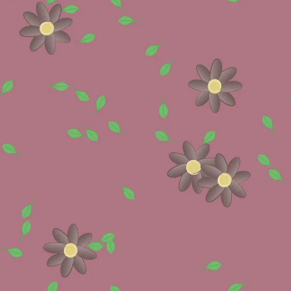 Fundo Sem Costura Floral Bonito Ilustração Vetorial — Vetor de Stock