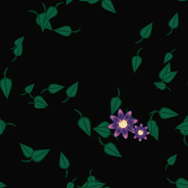 Krásné Květinové Bezešvé Pozadí Vektorové Ilustrace Květiny — Stockový vektor