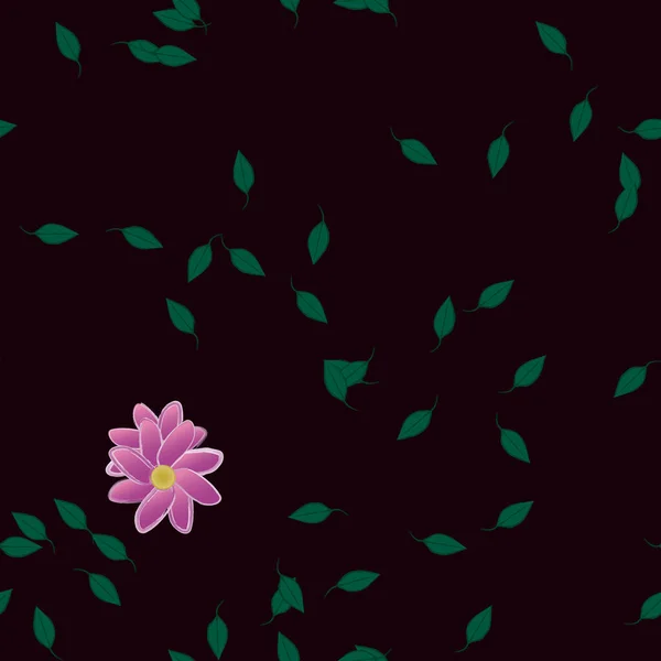 Fundo Sem Costura Floral Bonito Ilustração Vetorial — Vetor de Stock