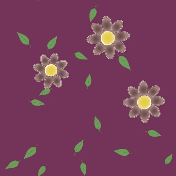 Schöne Florale Nahtlose Hintergrund Vektorillustration — Stockvektor