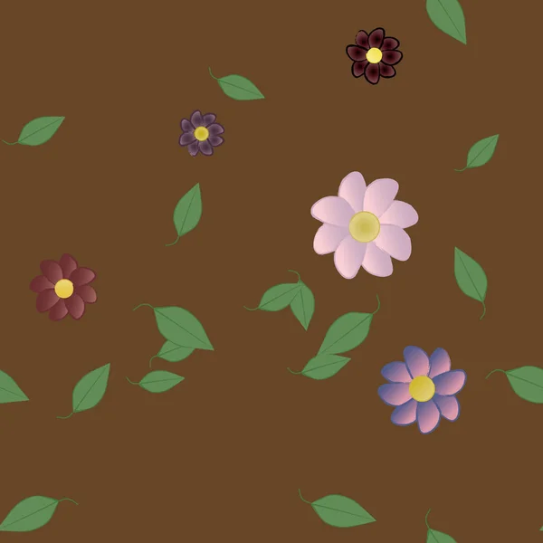 Fundo Sem Costura Floral Bonito Ilustração Vetorial — Vetor de Stock