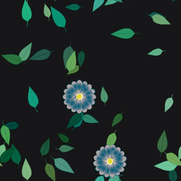 Fundo Sem Costura Floral Bonito Ilustração Vetorial — Vetor de Stock