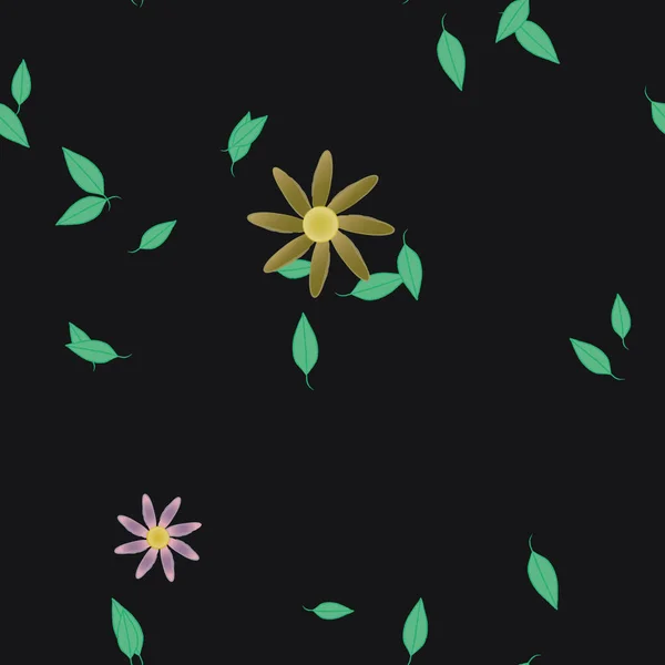 Fundo Sem Costura Floral Bonito Ilustração Vetorial — Vetor de Stock