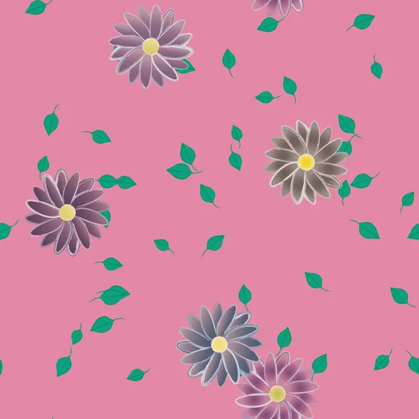 Beautiful Floral Seamless Background Vector Illustration — Stock Vector