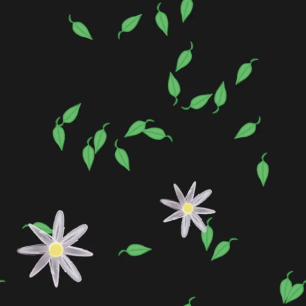 Mooie Bloemen Naadloze Achtergrond Vector Illustratie — Stockvector