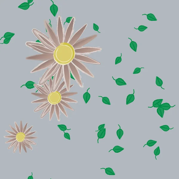 Schöne Florale Nahtlose Hintergrund Vektorillustration — Stockvektor