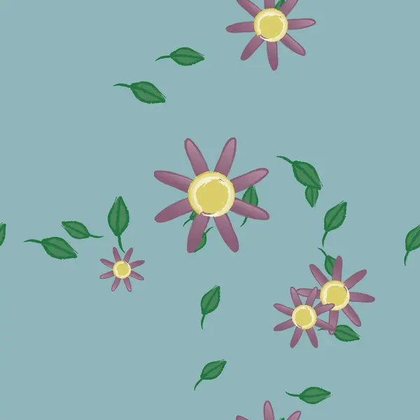 Mooie Bloemen Naadloze Achtergrond Vector Illustratie — Stockvector