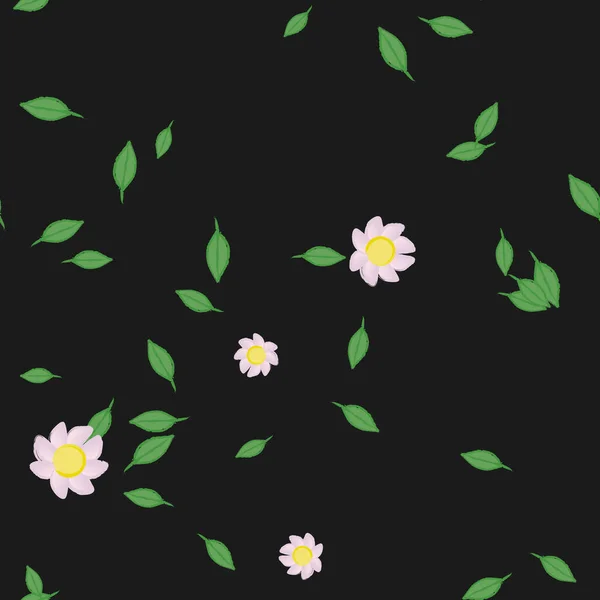 Schöne Florale Nahtlose Hintergrund Vektorillustration — Stockvektor