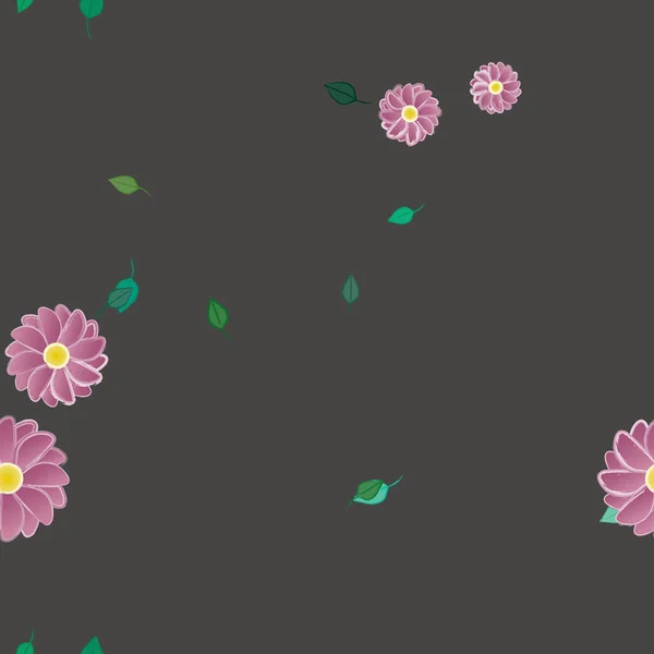 Hermoso Fondo Sin Costura Floral Ilustración Vectores — Vector de stock