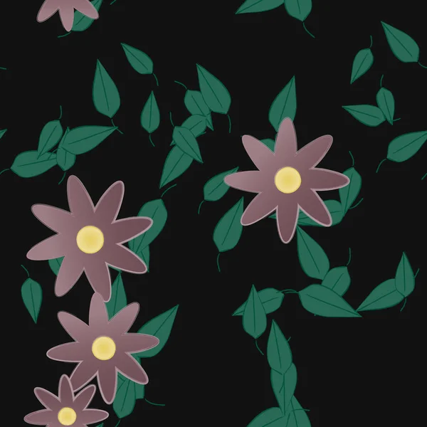 Hermoso Fondo Sin Costura Floral Ilustración Vectores — Vector de stock