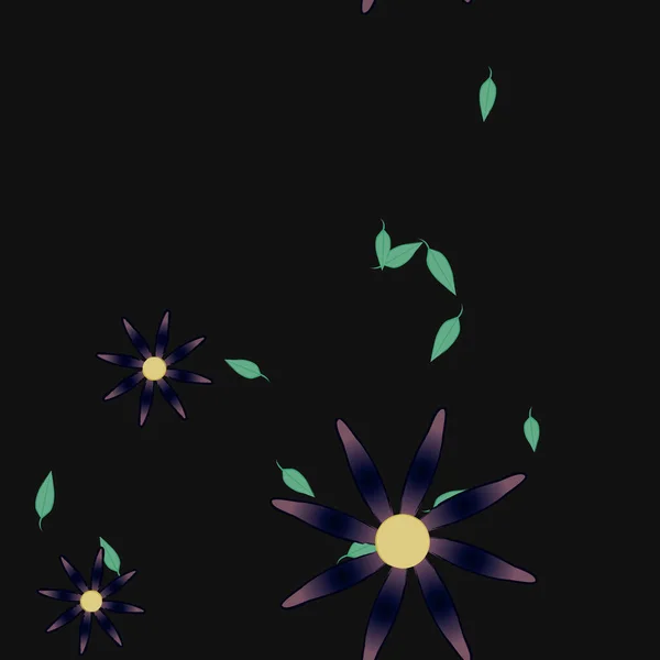 Hermoso Fondo Sin Costura Floral Ilustración Vectores — Vector de stock