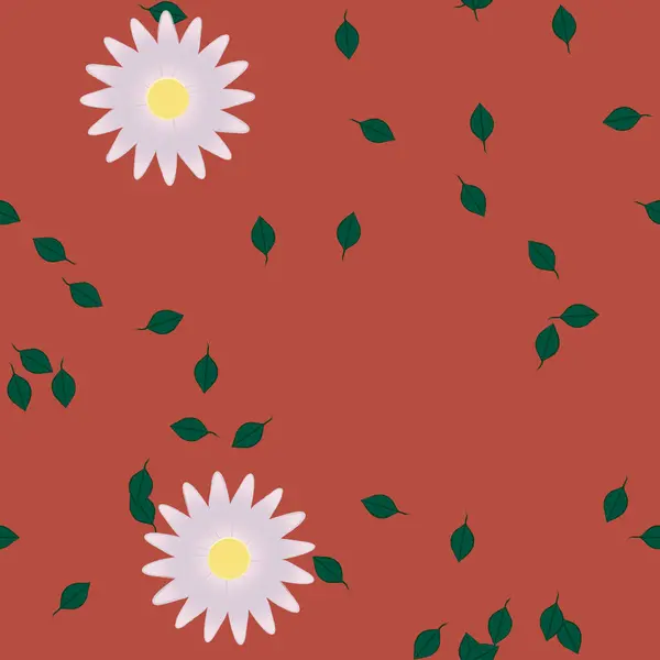 Schöne Florale Nahtlose Hintergrund Vektorillustration — Stockvektor