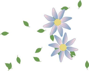 Yaprakları pürüzsüz arkaplan, vektör illüstrasyonu