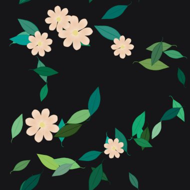 Çiçeksiz arka plan, vektör illüstrasyonu