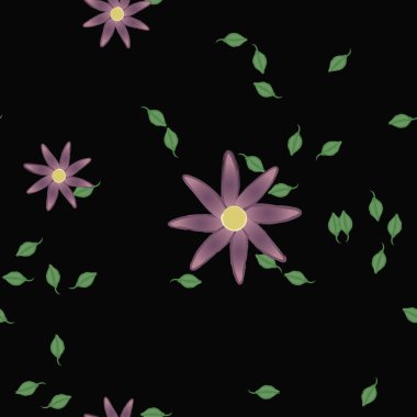 Yaprakları pürüzsüz arkaplan, vektör illüstrasyonu