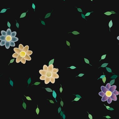 Yaprakları pürüzsüz arkaplan, vektör illüstrasyonu