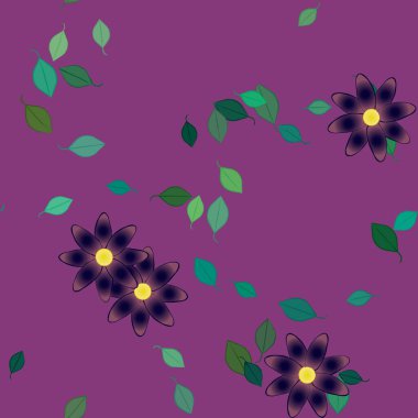 Yaprakları pürüzsüz arkaplan, vektör illüstrasyonu