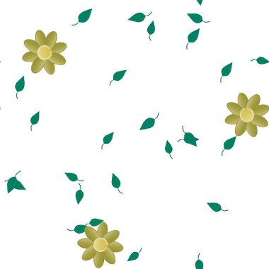 Yaprakları pürüzsüz arkaplan, vektör illüstrasyonu 