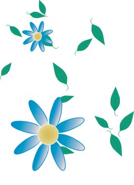 Yaprakları pürüzsüz arkaplan, vektör illüstrasyonu 