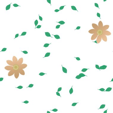 Yaprakları pürüzsüz arkaplan, vektör illüstrasyonu