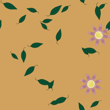 Yaprakları pürüzsüz arkaplan, vektör illüstrasyonu 