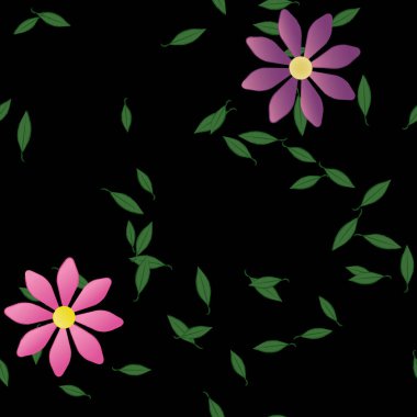 Yaprakları pürüzsüz arkaplan, vektör illüstrasyonu