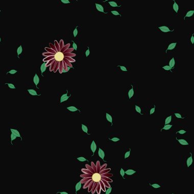 Yaprakları pürüzsüz arkaplan, vektör illüstrasyonu