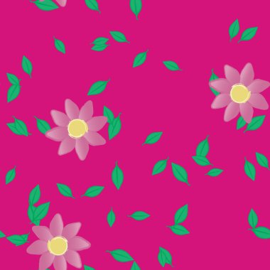 Yaprakları pürüzsüz arkaplan, vektör illüstrasyonu 