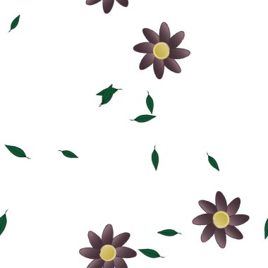 Yaprakları pürüzsüz arkaplan, vektör illüstrasyonu