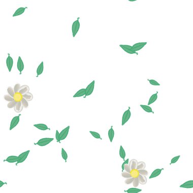 Yaprakları pürüzsüz arkaplan, vektör illüstrasyonu