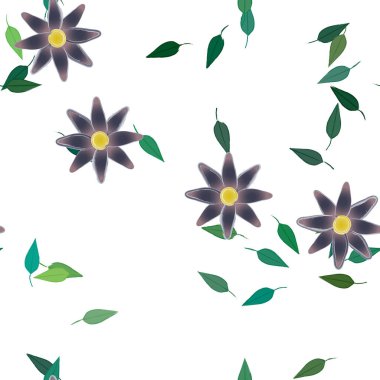 Yaprakları pürüzsüz arkaplan, vektör illüstrasyonu