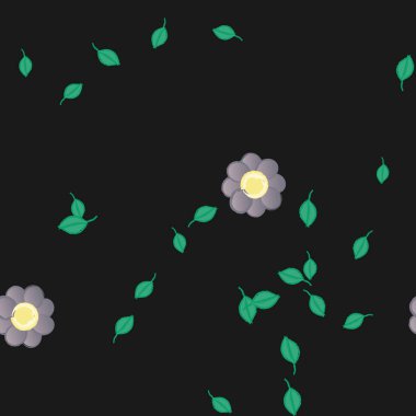 Yaprakları pürüzsüz arkaplan, vektör illüstrasyonu