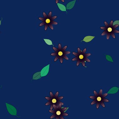 Yaprakları pürüzsüz arkaplan, vektör illüstrasyonu