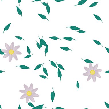 Yaprakları pürüzsüz arkaplan, vektör illüstrasyonu