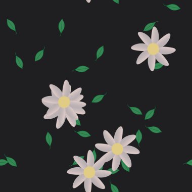 Yaprakları pürüzsüz arkaplan, vektör illüstrasyonu