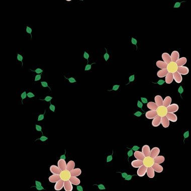 Yaprakları pürüzsüz arkaplan, vektör illüstrasyonu