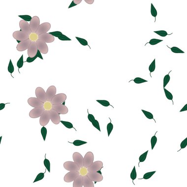 Yaprakları pürüzsüz arkaplan, vektör illüstrasyonu 